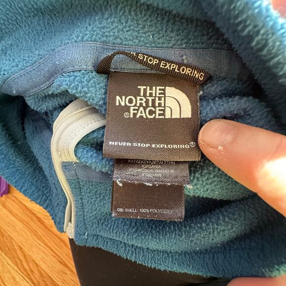 THE NORTH FACE x Men's Mock Neck 1/4 Zip Fleece Pullover Jacket Blue Size xl - Picture 4 of 6
